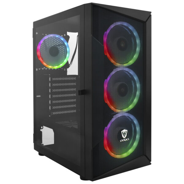 GABINETE SATELLITE K8871 GAMING 4 FAN BLACK