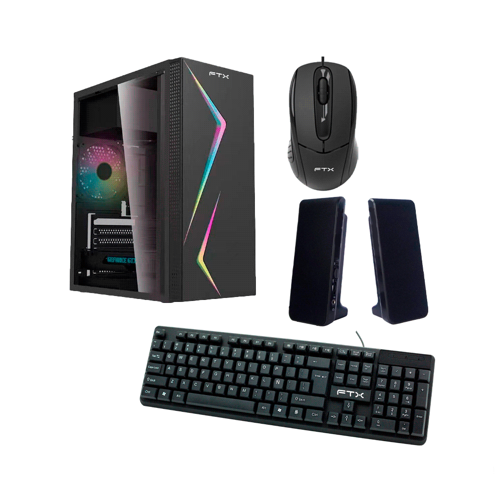 GABINETE KIT FTX271R C/FUENTE 500W MOUSE+TECL+SPK