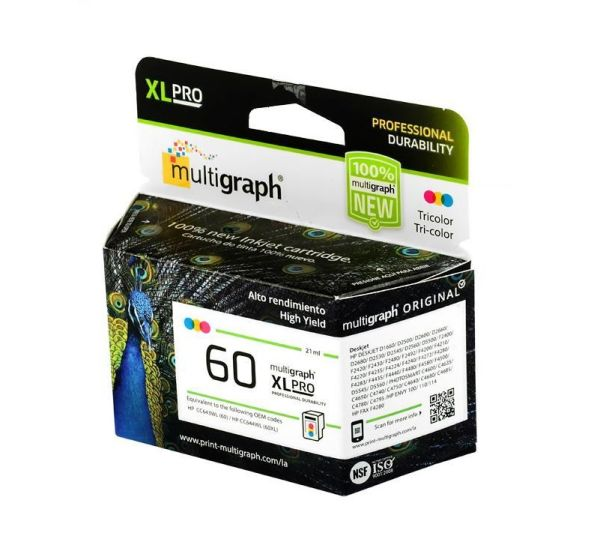 CARTUCHO MULTIGRAPH 60XL COLOR 22ML