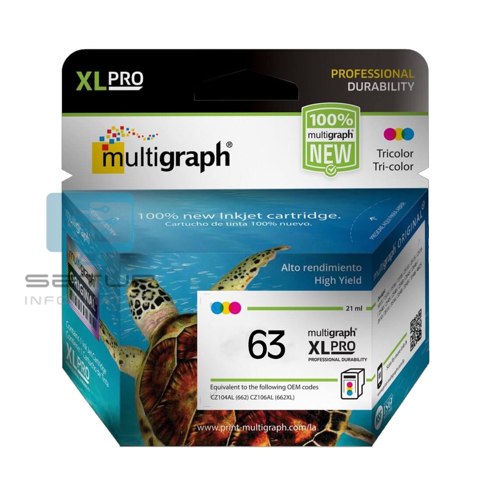 CARTUCHO MULTIGRAPH 63XL 21ML COLOR