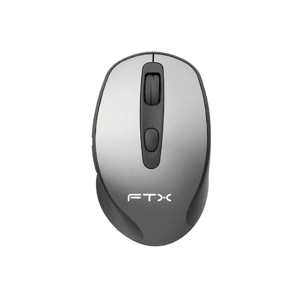 MOUSE FTX MWB40 WIRELESS 1600DPI GRIS NEGRO