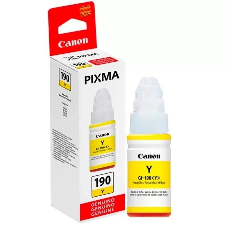 TINTA CANON GI-190Y YELLOW G1100 G1110 G2100 G2110 (6000 PAG)