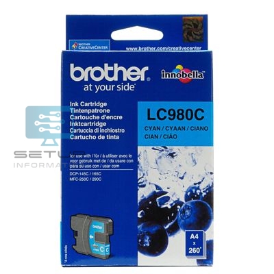 CARTUCHO BROTHER LC980C CYAN P/DCP-165/MFC290 - Imagen 2