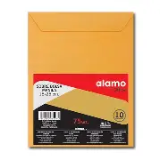 BLISTER X10 SOBRES BOLSAS MANILA UNA CARA SATINADA 18CM X 25CM ALAMO