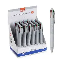 BOLIGRAFO C/4 COLORES BRW GRIS