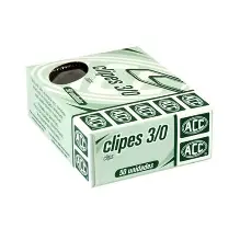 CLIPS 3/0 ACC NIQUELADO CJ C/50 UND