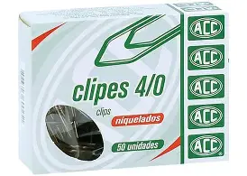 CLIPS 4/0 ACC NIQUELADO CJ C/50UN 500GR